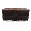 ACME Jaylen Microfiber Reclining Loveseat with Console in Toffee and Espresso