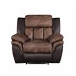 Jaylen Recliner in Toffee and Espresso Polished Microfiber