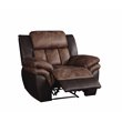 Jaylen Recliner in Toffee and Espresso Polished Microfiber