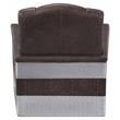 ACME Brancaster Top Grain Leather Accent Chair in Retro Brown and Aluminum