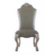 ACME Dresden Faux Leather Upholstered Side Chair in Vintage Bone White Set of 2