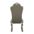 ACME Dresden Faux Leather Upholstered Side Chair in Vintage Bone White Set of 2