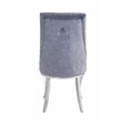Dekel Side Chair (Set-2) in Gray Fabric and Stainless Steel