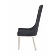 Gianna Dining Chair (Set-2) in Black PU and Stainless Steel