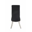 Gianna Dining Chair (Set-2) in Black PU and Stainless Steel