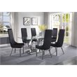 Gianna Dining Chair (Set-2) in Black PU and Stainless Steel