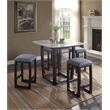 ACME Razo Counter Height Table in White Marble and Weathered Espresso