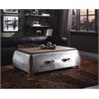 Brancaster Coffee Table in Antique Oak and Aluminum