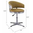 ACME Brancaster Adjustable Chair in Turmeric Top Grain Leather and Chrome