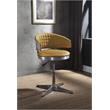 ACME Brancaster Adjustable Chair in Turmeric Top Grain Leather and Chrome