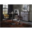 ACME Brancaster 2-Door Storage Corner Cabinet with Open Compartment in Aluminum