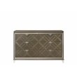 ACME Skylar 6-Drawers Wood Bedroom Dresser with Acrylic Legs in Dark Champagne