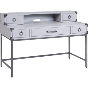 ACME Orchest 3-Drawer WoodenDesk Table in Gray