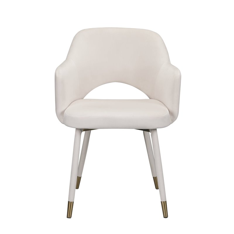 Acme Applewood Accent Chair in Cream Velvet & Gold