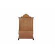 ACME Picardy Wooden Curio Cabinet with Glass Doors in Cherry Oak