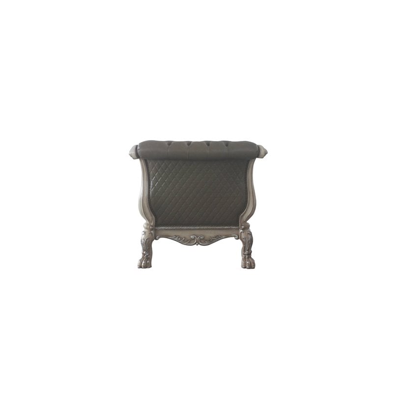 ACME Dresden Chaise with 1 Pillow in Vintage Bone White and PU