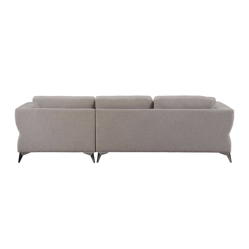 Acme Josiah Sectional Sofa in Sand Fabric