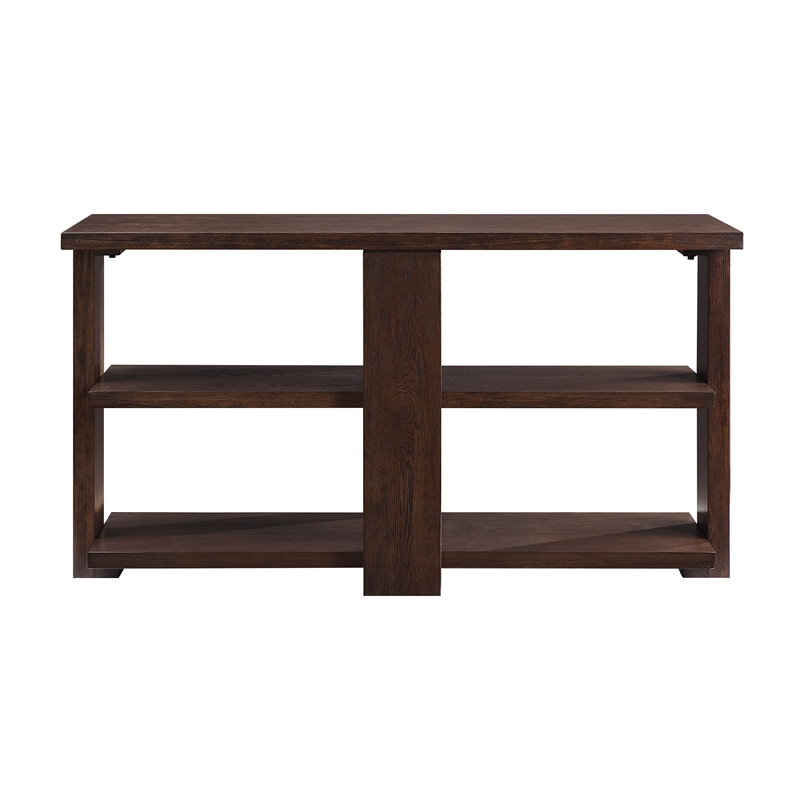 ACME Niamey 2-Shelf Wooden Living Room Console Table in Cherry
