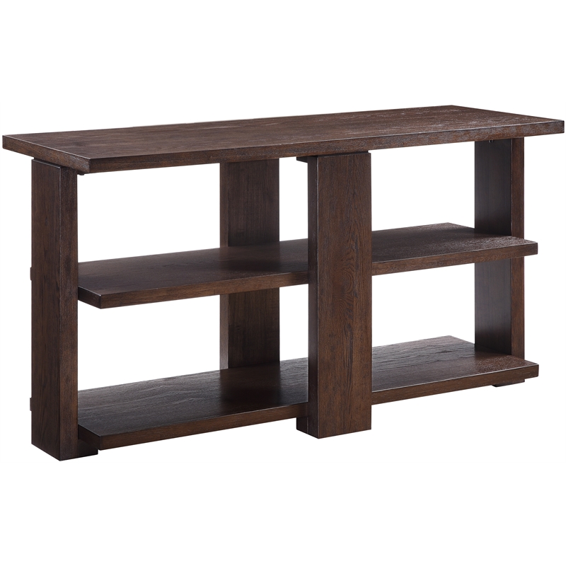 ACME Niamey 2-Shelf Wooden Living Room Console Table in Cherry