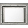 ACME Antares Rectangular Wooden Mirror with LED in Light Gray Oak