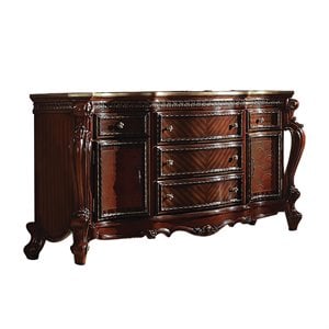 ACME Picardy 5-Drawer Wooden Dresser with 2 Doors in Cherry Oak