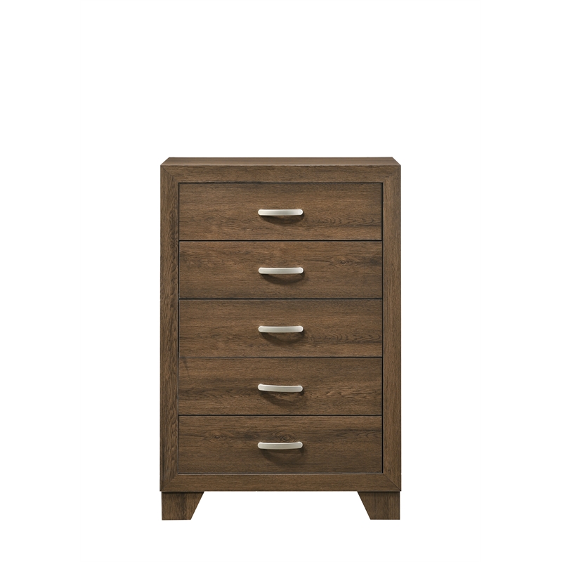 ACME Miquell Composite Wood 5-Drawer Bedroom Chest in Oak