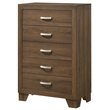 ACME Miquell Composite Wood 5-Drawer Bedroom Chest in Oak