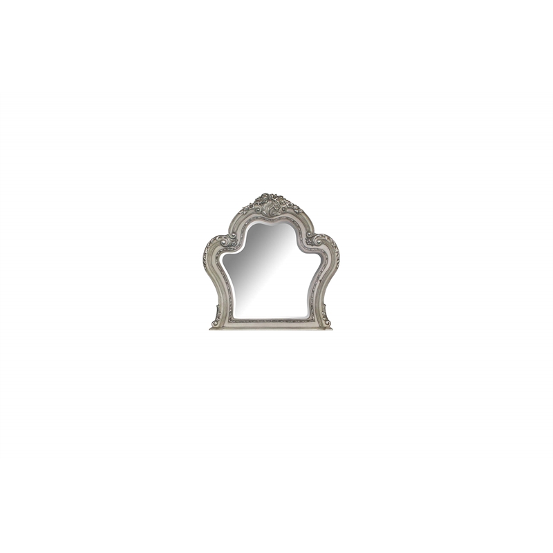 ACME Dresden Wooden Mirror in Vintage Bone White