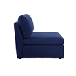 ACME Crosby Tight Back Upholstered Accent Armless Chair in Blue Fabric