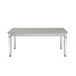 ACME Varian Rectangular Dining Table in Mirrored and Antique Platinum