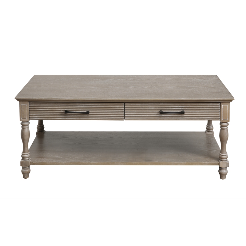 ACME Ariolo Rectangular Wooden Coffee Table in Antique White