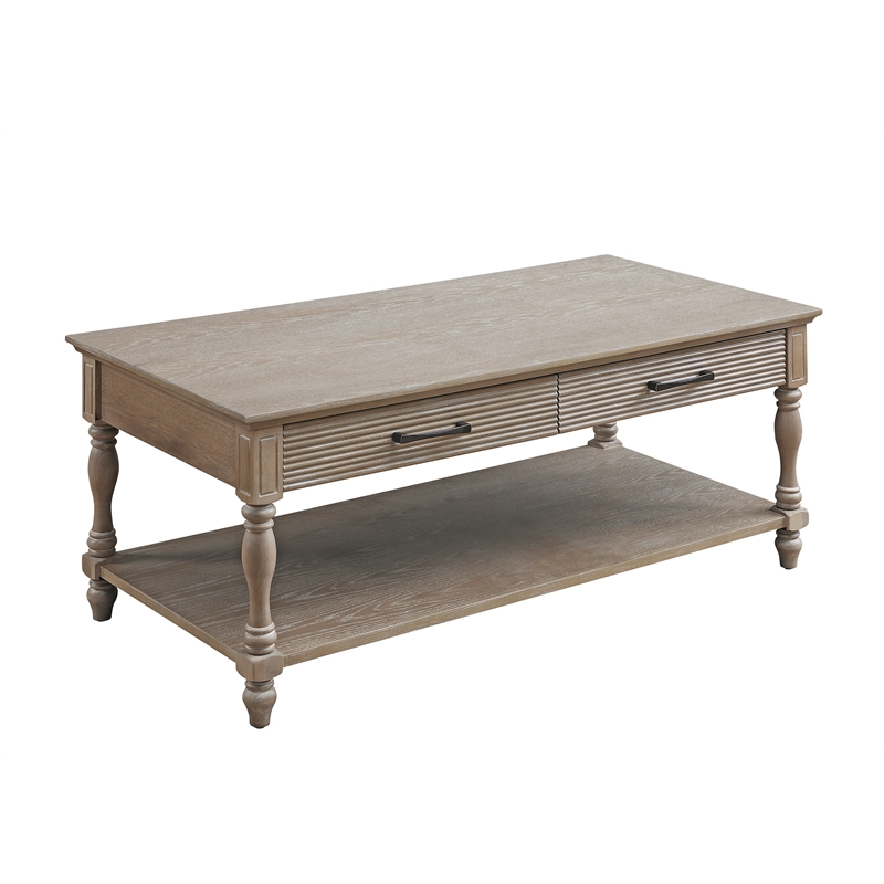 ACME Ariolo Rectangular Wooden Coffee Table in Antique White