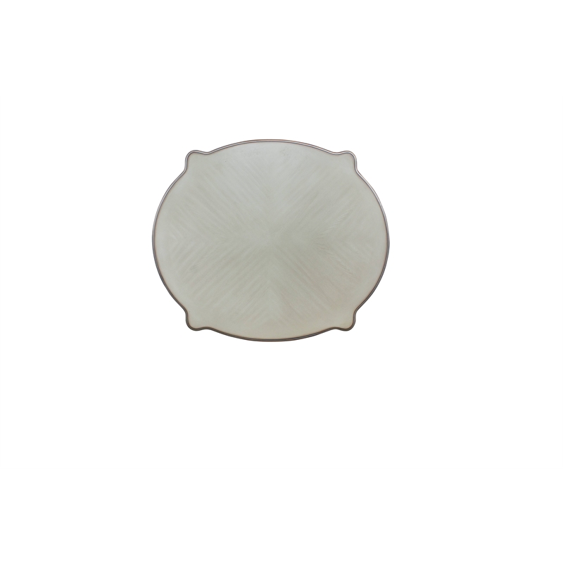ACME Dresden Round Wooden Coffee Table in Vintage Bone White