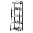 ACME Wendral 5 Wooden Tiers Ladder Bookshelf in Natural and Black