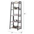 ACME Wendral 5 Wooden Tiers Ladder Bookshelf in Natural and Black