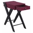 ACME Fierce Wooden Side Table with USB Charging Dock in Burgundy and Black