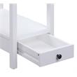 ACME Byzad Wooden Side Table with USB Charging Dock and 2-Drawer in White