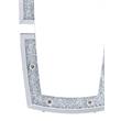 ACME Noralie Glass Floor Mirror with LED Light in Mirrored and Faux Diamonds