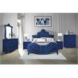 ACME Dante Queen Upholstered Panel Bed in Blue Velvet