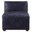 ACME Birdie Modular Armless Top Grain Leather Upholstery Chair in Vintage Blue