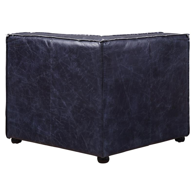 ACME Birdie Top Grain Leather Upholstery Modular Wedge in Vintage Blue