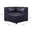 ACME Birdie Top Grain Leather Upholstery Modular Wedge in Vintage Blue