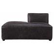 ACME Furniture Birdie Leather Upholstered Modular Chaise Lounge in Antique Slate