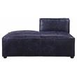 ACME Birdie Top Grain Leather Upholstery Modular Chaise in Vintage Blue