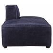 ACME Birdie Top Grain Leather Upholstery Modular Chaise in Vintage Blue