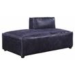 ACME Birdie Top Grain Leather Upholstery Modular Chaise in Vintage Blue