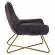 ACME Dhalsim Button Tufted Top Grain Leather  Accent Chair in Antique Ebony