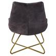 ACME Dhalsim Button Tufted Top Grain Leather  Accent Chair in Antique Ebony