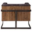 ACME Sagat Top Grain Leather Accent Chair in Antique Ebony and Rustic Oak