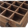 ACME Kolin Wooden Accent Table with Rectangular Top in Rustic Oak and Matte Gray